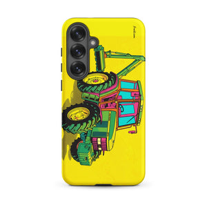 Furrow & Fields Tough case for Samsung® Matte / Samsung Galaxy S25 Plus John Deere 6910 with Hedge Cutter Pop Art | Tough case for Samsung® Quality Farmers Merch