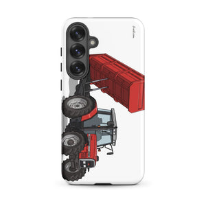 Furrow & Fields Tough case for Samsung® Matte / Samsung Galaxy S25 Plus Massey Ferguson 6180 Illustration | Tough case for Samsung® Quality Farmers Merch