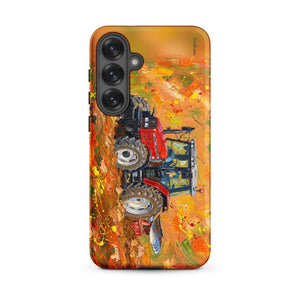 Furrow & Fields Tough case for Samsung® Matte / Samsung Galaxy S25 Plus Massey Ferguson 6255 Splash Art | Tough case for Samsung® Quality Farmers Merch