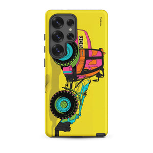 Furrow & Fields Tough case for Samsung® Matte / Samsung Galaxy S25 Ultra JCB TM420 Pop Art | Tough case for Samsung® Quality Farmers Merch