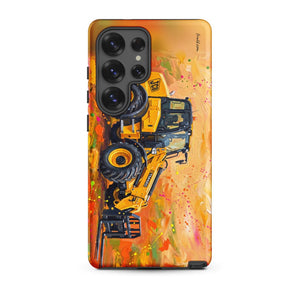 Furrow & Fields Tough case for Samsung® Matte / Samsung Galaxy S25 Ultra JCB TM420 Splash Art | Tough case for Samsung® Quality Farmers Merch