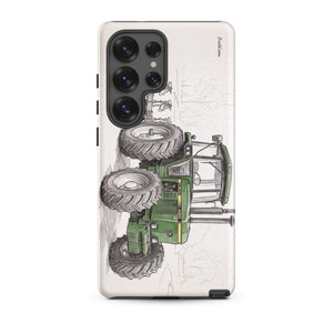Furrow & Fields Tough case for Samsung® Matte / Samsung Galaxy S25 Ultra John Deere 4350 Pencil Sketch | Tough case for Samsung® Quality Farmers Merch