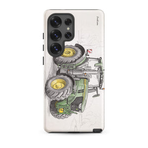 Furrow & Fields Tough case for Samsung® Matte / Samsung Galaxy S25 Ultra John Deere 6R 250 Pencil Sketch | Tough case for Samsung® Quality Farmers Merch