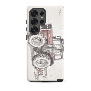 Furrow & Fields Tough case for Samsung® Matte / Samsung Galaxy S25 Ultra Massey Ferguson 375 Pencil Sketch | Tough case for Samsung® Quality Farmers Merch