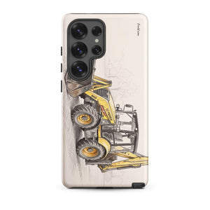 Furrow & Fields Tough case for Samsung® Matte / Samsung Galaxy S25 Ultra Terex 860 Elite Pencil Sketch | Tough case for Samsung® Quality Farmers Merch
