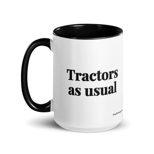 Furrow & Fields Tractors as Usual | 15 oz Mug with Color Inside Quality Farmers Merch