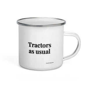 Furrow & Fields Tractors as Usual | Enamel Mug Quality Farmers Merch