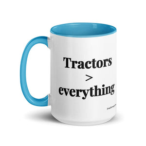 Furrow & Fields Tractors > Everything | 15 oz Mug with Color Inside Quality Farmers Merch
