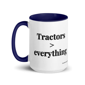 Furrow & Fields Tractors > Everything | 15 oz Mug with Color Inside Quality Farmers Merch