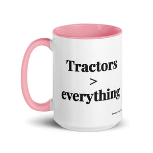 Furrow & Fields Tractors > Everything | 15 oz Mug with Color Inside Quality Farmers Merch