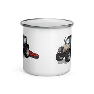 Furrow & Fields Valtra 6750 Illustration | Enamel Mug Quality Farmers Merch