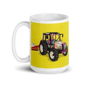 Furrow & Fields Valtra 6750 Pop Art | White Glossy Mug Quality Farmers Merch