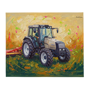 Furrow & Fields Valtra 6750 Splash Art | Throw Blanket Quality Farmers Merch