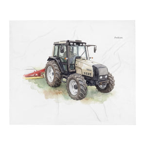 Furrow & Fields Valtra 6750 Watercolor | Throw Blanket Quality Farmers Merch