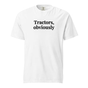 Furrow & Fields White / S Tractors, Obviously | Unisex Premium T-shirt Quality Farmers Merch