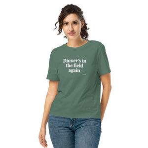 Furrow & Fields Women's T-shirt Green Bay / S Dinner’s in the Field Again | Women's Premium T-shirt Quality Farmers Merch
