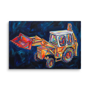 JCB 16″×24″ JCB 3C II | Splash Art Canvas Quality Farmers Merch
