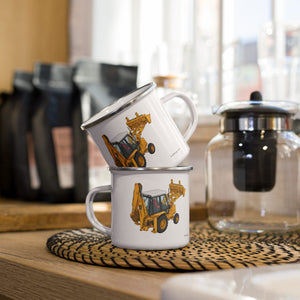 JCB Mug (Enamel) JCB 3CX Turbo | Enamel Mug Quality Farmers Merch