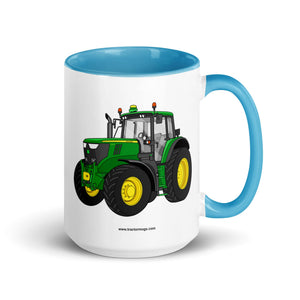 John Deere Blue / 15 oz John Deere 6120 M | Mug with Color Inside Quality Farmers Merch