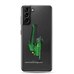 John Deere Clear Case for Samsung® Samsung Galaxy S21 Plus John Deere X9 1100 Combine | Clear Case for Samsung® Quality Farmers Merch