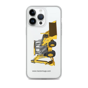 John Deere iPhone 14 Pro Max John Deere 410G Backhoe | Clear Case for iPhone® Quality Farmers Merch
