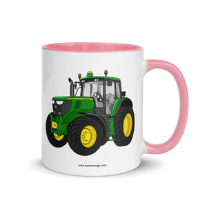 John Deere Pink / 11 oz John Deere 6120 M | Mug with Color Inside Quality Farmers Merch