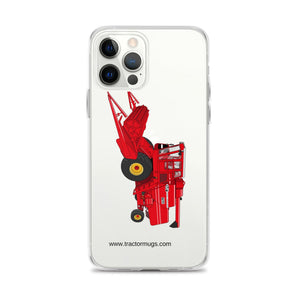 Massey Clear Case for iPhone® iPhone 12 Pro Max Massey 760 Combine Harvester | Clear Case for iPhone® Quality Farmers Merch