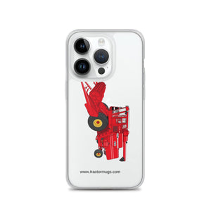 Massey Clear Case for iPhone® iPhone 14 Pro Massey 760 Combine Harvester | Clear Case for iPhone® Quality Farmers Merch