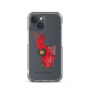 Massey Clear Case for iPhone® iPhone 15 Massey 760 Combine Harvester | Clear Case for iPhone® Quality Farmers Merch