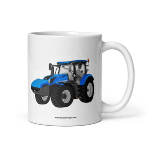 New Holland 11 oz New Holland T6 180 Methane | White glossy mug Quality Farmers Merch