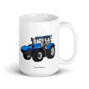 New Holland 15 oz New Holland T6 180 Methane | White glossy mug Quality Farmers Merch