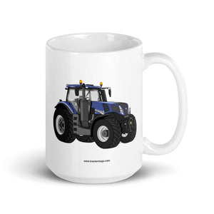 New Holland 15 oz New Holland T8 435 | White glossy mug Quality Farmers Merch