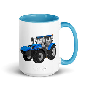 New Holland Blue / 15 oz New Holland T6 180 Methane | Mug with Color Inside Quality Farmers Merch