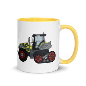The Farmers Mugs Store Mug Yellow Claas Axion 900 Terra Trac Mug with Color Inside Quality Farmers Merch