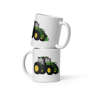 The Tractor Mugs Store 11 oz John Deere 6R | White glossy mug Quality Farmers Merch