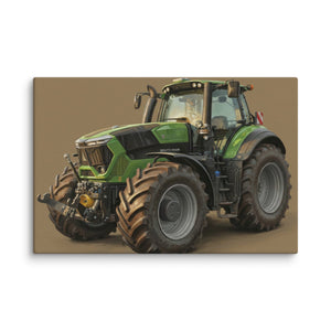 The Tractor Mugs Store 12″×18″ Deutz-Fahr 9340 Oil Painting | Canvas Quality Farmers Merch