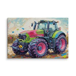 The Tractor Mugs Store 12″×18″ Deutz-Fahr 9340 Splash Art | Canvas Quality Farmers Merch
