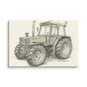 The Tractor Mugs Store 12″×18″ Fendt 308 LSA 4WD Pencil Sketch | Canvas Quality Farmers Merch