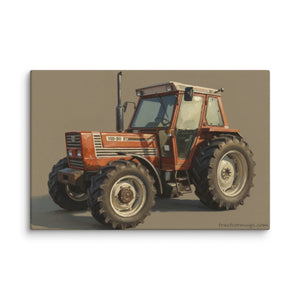 The Tractor Mugs Store 12″×18″ FIAT 110-90 DT Oil Painting | Canvas Quality Farmers Merch