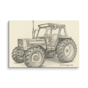 The Tractor Mugs Store 12″×18″ FIAT 110-90 DT Pencil Sketch | Canvas Quality Farmers Merch