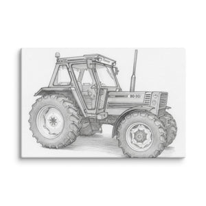 The Tractor Mugs Store 12″×18″ FIAT 90-90 DT Pencil Sketch | Canvas Quality Farmers Merch