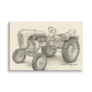 The Tractor Mugs Store 12″×18″ Porsche Diesel A111 Pencil Sketch | Canvas Quality Farmers Merch