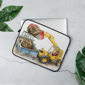 The Tractor Mugs Store 13″ JCB Loadall 520M | Laptop Sleeve Quality Farmers Merch