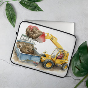 The Tractor Mugs Store 15″ JCB Loadall 520M | Laptop Sleeve Quality Farmers Merch