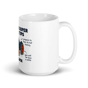 The Tractor Mugs Store 15 oz Fordson Super Major Tips | White glossy mug Quality Farmers Merch