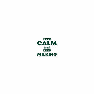 The Tractor Mugs Store 15″×3.75″ KEEP CALM and KEEP MILKING | Bubble-free stickers Quality Farmers Merch