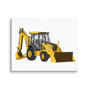 The Tractor Mugs Store 16″×20″ John Deere 410G Backhoe | Canvas Quality Farmers Merch