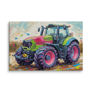 The Tractor Mugs Store 16″×24″ Deutz-Fahr 9340 Splash Art | Canvas Quality Farmers Merch