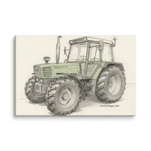The Tractor Mugs Store 16″×24″ Fendt 308 LSA 4WD Pencil Sketch | Canvas Quality Farmers Merch