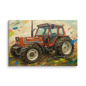 The Tractor Mugs Store 16″×24″ FIAT 110-90 DT Splash Art | Canvas Quality Farmers Merch